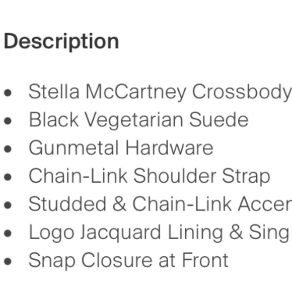 *Stella McCartney* Vegan Metallic Suede *Crstal-Studded* Mini Crossbody … - Picture 8 of 8
